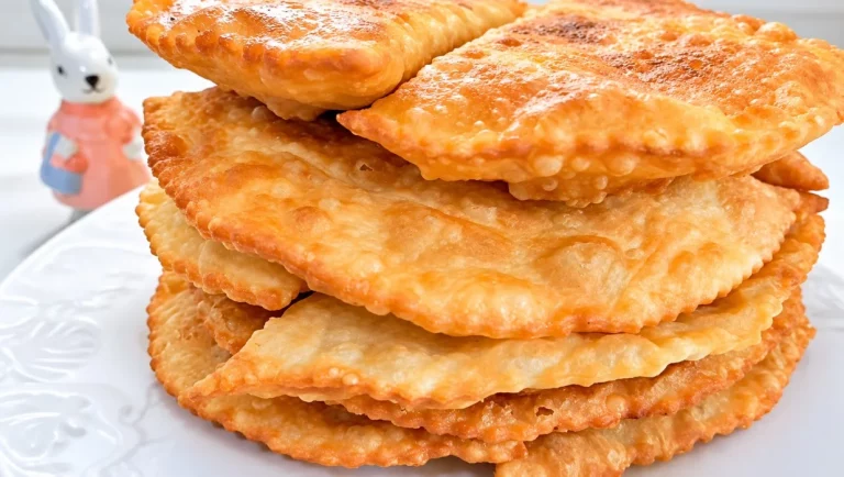 Завариваю муку крутым кипятком с уксусом и оставляю на полчаса: рецепт хрустящих чебуреков с сочным фаршем